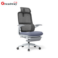 Chaise de bureau ergonomique Greatway CH-529A-KT-HS haut de gamme, station de jeu pour ordinateur PC, chaise ergonomique à gravité zéro, chaise en maille