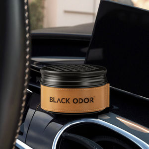 High-End Luxe Auto Luchtverfrisser Zwarte Geur High-Peer Geurgel Effectieve Ontgeuring Langdurige Massief Metalen Leer Nee - Product Image 4