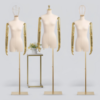 Expositor de escaparate K-Style de alta gama para ropa femenina, modelo creativo de maniquí de busto electrochapado de plástico para zapatos y bolsos para tienda