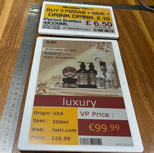 ป้ายราคาอิเล็กทรอนิกส์แบบขายส่ง ขนาด 10.2 นิ้ว ป้ายโฆษณาดิจิทัล ป้ายราคา LCD ไร้สาย Wifi ป้ายราคาอัจฉริยะ - Product Image 1