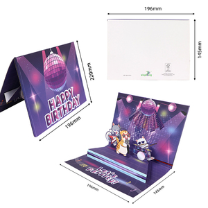 Winpsheng Tùy Chỉnh Ma Thuật Âm Nhạc Chơi Disco Chúc Mừng Sinh Nhật Pop up Thiệp Chúc Mừng Với Ánh Sáng LED - Product Image 1