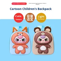 Sac à dos scolaire mignon pour enfants, avec fermeture éclair, design de poupée en peluche, grandes oreilles, style dessin animé, super léger, sac d'école pour la maternelle