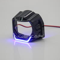 Coques de projecteur LED 1,5 pouce style robot avec feux de jour DRL blanc jaune RGB à effet de poursuite pour décoration de phares de voiture