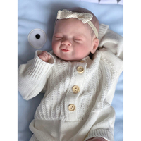 Muñeca Bebé de Silicona Levi de 18 Pulgadas, Cuerpo Completo de Silicona, Muñeca Reborn Económica, Muñeca Reborn de Silicona Realista Dormida, Juguetes para Niñas