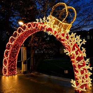 Magical LED Christmas Arch Light Outdoor Decoration for Holiday Events and Winter Festival Entrance Displays - Product Image 1