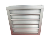 Clapet coupe-flamme en alliage d'aluminium à commande manuelle avec design de persienne moderne pour systèmes de ventilation CVC
