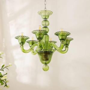 Lampada a Sospensione Vintage Francese Verde Elegante <span class=keywords><strong>Candelabro</strong></span> di Design per Soggiorno Camera da Letto Ristorante Fornitura ODM Misure Media Grande - Product Image 5