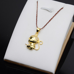 Pendentif en argent S925, accessoire de collier pour femme, avec 6-7 perles, support vide pour bijoux, pour le signe du zodiaque singe 575 - Product Image 3