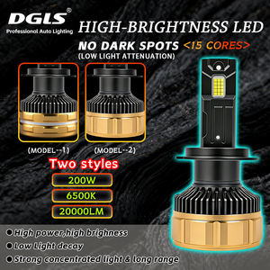 ไฟหน้า <span class=keywords><strong>LED</strong></span> 200W กันน้ำ IP68 ทนความเย็น รุ่น M71 20000LM 6500K ชิป CSP หลอดไฟรถยนต์ ไม่มีจุดมืด ใช้ร่วมกับหลอดไฟ <span class=keywords><strong>Osram</strong></span> <span class=keywords><strong>LED</strong></span> ได้ - Product Image 2