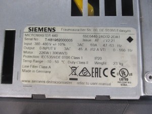 Convertidor de Frecuencia MICROMASTER 440 6SE6440-2AD32-2DA1 380-480V 59A PLC, Amplia Experiencia Técnica con Profundas Conocimientos - Product Image 5