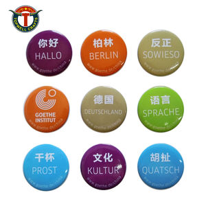 Insignia pin fabricante suministro barato hojalata solapa pin impreso redondo dibujos animados hojalata insignias - Product Image 3