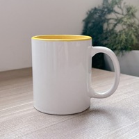 Mug en céramique enduit 11 oz pour sublimation par transfert thermique, tasse droite, compatible micro-ondes, cadeaux d'affaires, cadeau pratique DIY, vente en gros