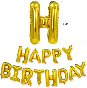 Oro di <span class=keywords><strong>Buon</strong></span> <span class=keywords><strong>Compleanno</strong></span> bandiera del Segno Palloncini, 16 Pollici Foglio di Mylar Lettere Palloncini banner Riutilizzabile per il <span class=keywords><strong>Compleanno</strong></span> Decorazioni SBF004 - Product Image 6