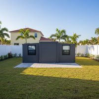 Casa Contenedor Modular Cilíndrica Francesa de 10 pies, Estructura de Acero y Madera, Panel Sándwich EPS, 2 Dormitorios, Baño Integrado