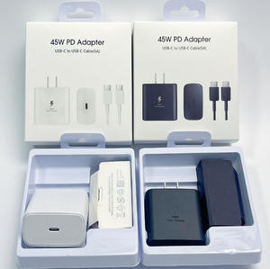 Adaptador de carga rápida USB C PD de 45W con enchufe estadounidense, europeo y británico para Samsung, cargador súper rápido con cable para Samsung Note10, Note20, S20 - Product Image 2