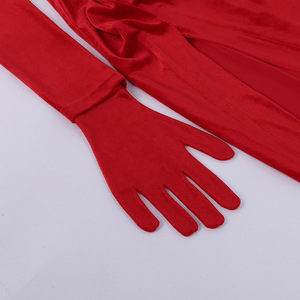 Envío Directo Otoño Invierno manga larga de talla grande ropa de mujer elegante Sexy fiesta de cumpleaños boda hasta el suelo abertura lateral <span class=keywords><strong>Dr</strong></span> - Product Image 5