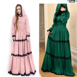 H & D Thanh Lịch Ăn Tối Dresses Đối Với Phụ Nữ Hồi Giáo Thời Trang Trùm Đầu Abaya Dubai Thổ Nhĩ Kỳ Voan Dress Ma-rốc Kaftan