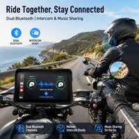 Bestsonic 7" Motorcycle CarPlay compatible avec BMW Wonder Wheel, lecture des données originales, Plug-and-Play, 1200 nits, prise en charge des caméras avant et arrière