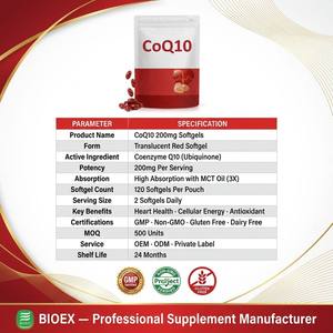 ไบโอเล็กซ์ แอดวานซ์ โคเอนไซม์ คิวเท็น 200 มก. ผลิตภัณฑ์เสริมอาหารแบบซอฟต์เจล บำรุงหัวใจและพลังชีวิต  ตัวเลือกแบบวีแกน  รับผลิตแบบ OEM ODM - Product Image 5