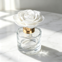 Diffuseur de parfum Finru Reed, pierre aromatique, bouteille en verre 100 ml, fleur en porcelaine, céramique, parfum d'ambiance, huile essentielle parfumée, désodorisant