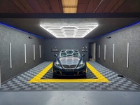 Dalle de sol pour garage, atelier de lavage de voitures, carrelage de garage à emboîtement en PP, pont 40*40*1.8cm, antidérapant pour magasin de détail de voitures