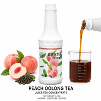 Concentrado de Té de Durazno Oolong, 1.2kgx12/Caja - Fruta Real con Té Premium para Té de Burbujas y Cafeterías