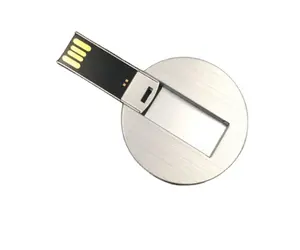 Настраиваемые металлические круглые карты USB флэш-накопитель/флэш-накопитель