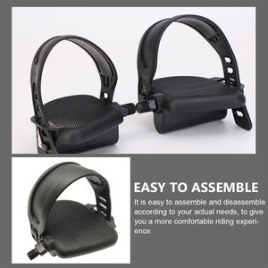Pedales de Repuesto para <span class=keywords><strong>Bicicleta</strong></span> de Ejercicio, Correa de Goma Antideslizante, Pedales Planos Ajustables, Piezas para <span class=keywords><strong>Bicicleta</strong></span> de Gimnasio al Aire Libre - Product Image 3