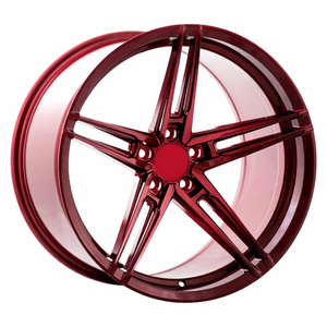 Jantes en alliage forgé Trurim OEM ODM rouges à rayons en V 17 18 pouces 5x100 5x112 5x114.3 5x120 pour Volkswagen <span class=keywords><strong>Arteon</strong></span> Tiguan Touareg <span class=keywords><strong>R</strong></span>-<span class=keywords><strong>Line</strong></span> - Product Image 1