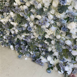 SPR accessoires de mariage pour la mariée, toile de fond de photographie fleur artificielle de mariage, fleur artificielle, tapis mural à enrouler, mur de fleurs - Product Image 6