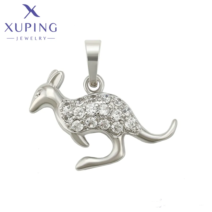 31425 xuping jewelry platinum plated kangaroo shape trendy charming delicate gift for friends girls women diamond pendant