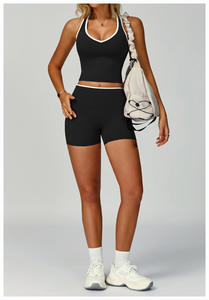 حمالة صدر رياضية عالية الجودة بتصميم جديد للنساء ، حمالة صدر رياضية لليوغا سريعة الجفاف برقبة على شكل حرف V ، تانك للياقة البدنية مسامي بأربعة طرق للتمدد - Product Image 4