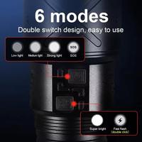 Lanterne portable super lumineuse, lampe torche tactique étanche pour le camping en plein air, puissante lampe torche LED