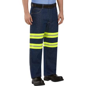 Custom <b>Men's</b> Enhanced Visibility Relaxed-Fit Workwear <b>Jean</b> Comfortable and Stylish <b>for</b> <b>Work</b> Environments - Product Image 1