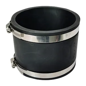 Tpe Body Epdm Rubber Pvc Pipe Soft Flexible Coupling With Stainless Steel Clamps