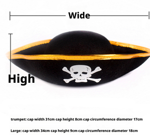 Prezzo di fabbrica adulto pirata cappello capitano accessori tricorno ammiraglio Jack passero stoffa carnevale eventi di Halloween vendita calda - Product Image 6