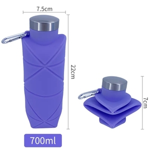 Bouteilles d'eau pliables en silicone, gobelets pliables, bouteille d'eau pliable pour la gym, le camping, la randonnée, les voyages, les sports - Product Image 5