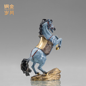 Adorno de cobre de caballo de guerra, artesanía de metal y bronce del zodíaco, decoración para el hogar, regalo para la entrada - Product Image 3