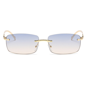 S2685 Designer <span class=keywords><strong>Marque</strong></span> Femmes Lunettes <span class=keywords><strong>De</strong></span> <span class=keywords><strong>Soleil</strong></span> Protection <span class=keywords><strong>De</strong></span> L'environnement <span class=keywords><strong>Pas</strong></span> <span class=keywords><strong>Cher</strong></span> Hommes Rétro <span class=keywords><strong>De</strong></span> Luxe En Métal <span class=keywords><strong>De</strong></span> Forme Carrée Sans Monture Lunettes <span class=keywords><strong>De</strong></span> <span class=keywords><strong>Soleil</strong></span> - Product Image 3