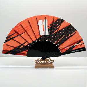 Abanico de Mano Personalizado con Logotipo, Material PP, Sublimación, Abanico Plegable de Poliéster con Sonido de Cierre para Bodas - Product Image 4