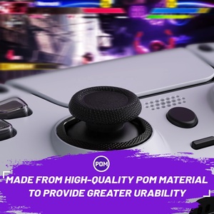Bâtons octogonaux noirs redessinés avec anneaux d'accentuation pour EXtremeRate PS5 Luna Redesigned et pour PS4 Ghost Redesigned Shell - Product Image 5