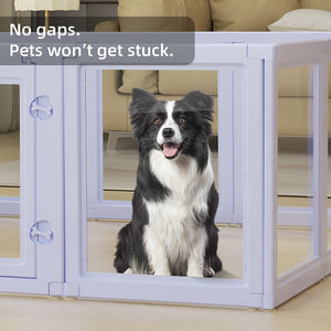 Mor şeffaf akrilik <span class=keywords><strong>Pet</strong></span> kalem oyun parkı kolay monte <span class=keywords><strong>Pet</strong></span> köpek sandık kulübesi kafes yavru kedi tavşan küçük köpekler için kapalı kullanım - Product Image 3