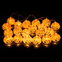 Guirlande lumineuse LED fantôme mignon avec chapeau de sorcier pour Halloween, idéale pour jardin, fenêtre et décorations de festival d'Halloween