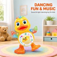 Jouet musical écologique en forme de canard dansant avec ailes lumineuses pour le jeu sensoriel des tout-petits, cadeau d'apprentissage précoce