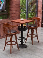 Vintage Französisch Massivholz Barhocker Japanischer Stil Drehs itz Internet Berühmter Hoch tisch für Insel oder Bar