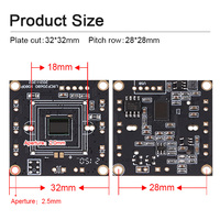 1080P PS5268 2,9mm HD Auto Focus 30fps USB Industrial PCBA Módulo de cámara con retroiluminación Sin distorsión Ángulo de 100 grados