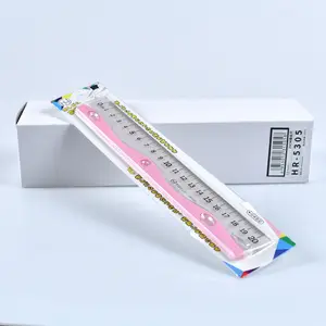 Haiwen brand 20cm rubber plastic staight ruler school supplies scale ruler back to school for pupil
