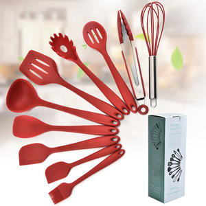 Amazon 10 piece colorful silicone Kitchen Accessories