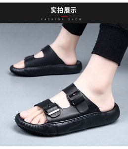 Sandalias de Cuero de Primera Calidad para Hombre 2026: Sandalias de Verano para Exteriores, con Suela Gruesa, Estilo Playa, Modernas y de Alta Gama - Product Image 3