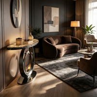 Console de salon moderne en métal de luxe haut de gamme pour hôtel